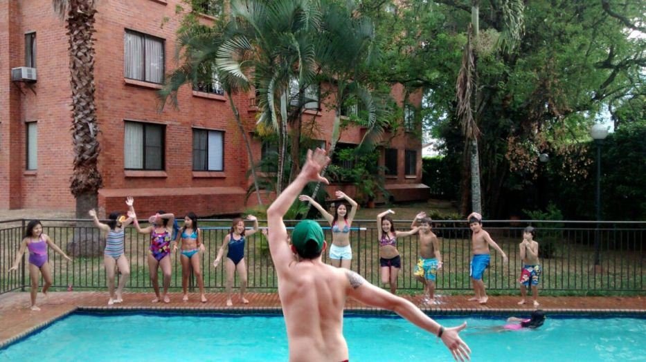 Recreación en piscina